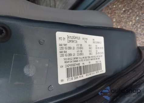 2006 Dodge Caravan Sxt z USA, uszkodzony, nr VIN 1D4GP45R36B744085